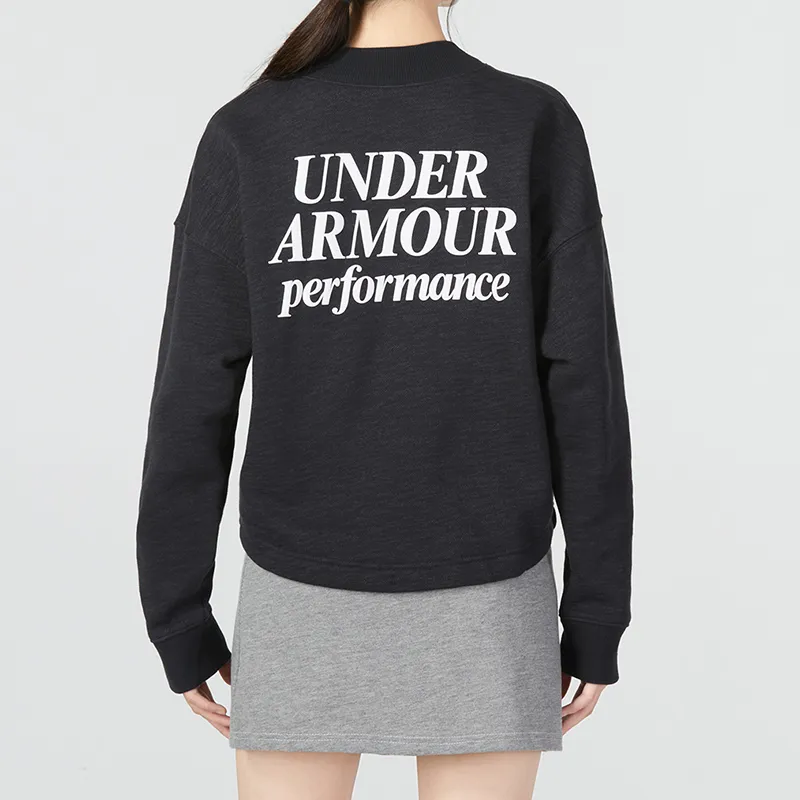 Under Armour Script Sweatshirts Women's Black-2