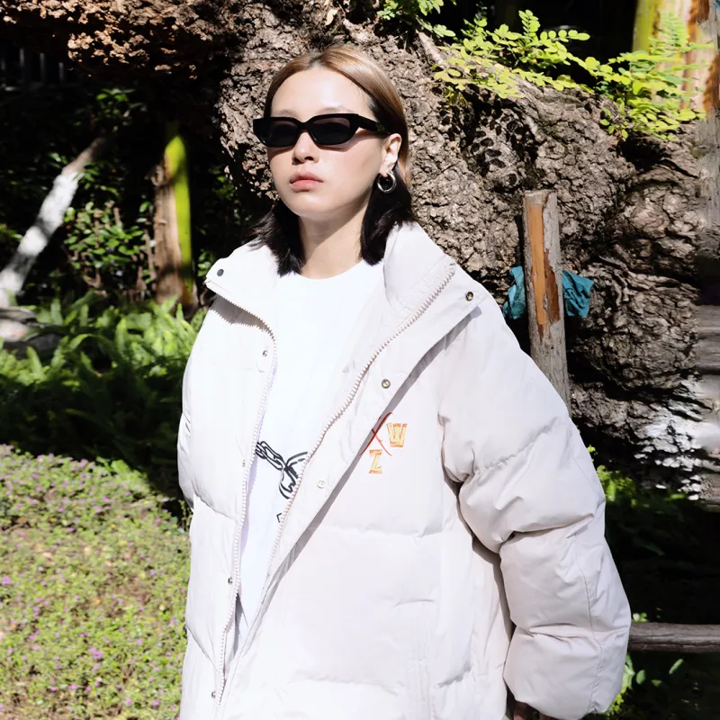 ASWZ Puffer Jackets Unisex Apricot-5