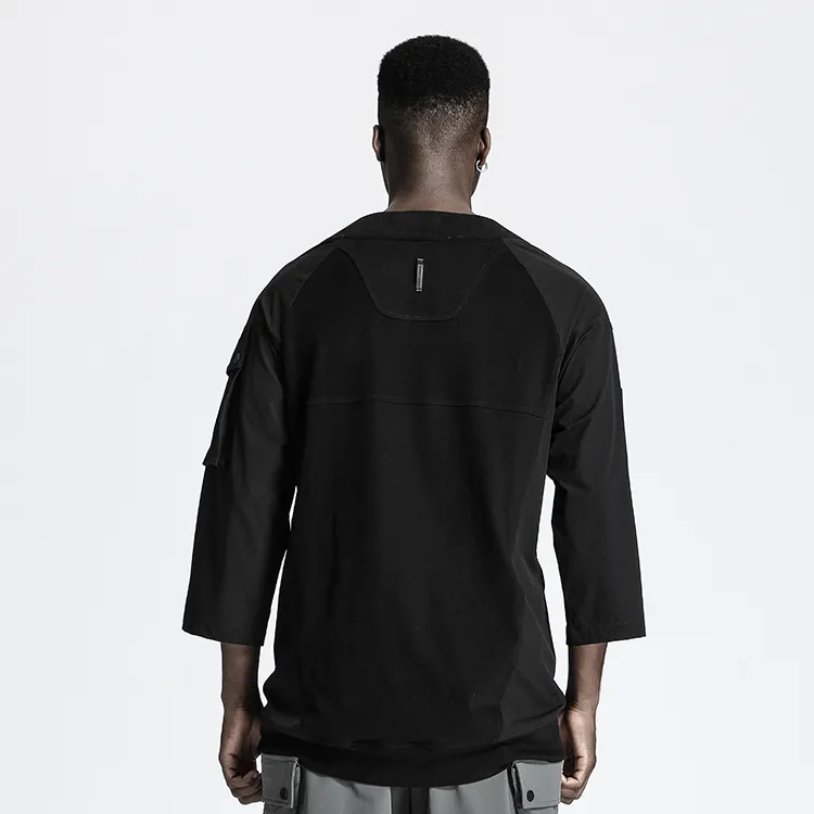NORVINCY Comfortable And Breathable Sweat Wicking 100% Cotton Heavyweight 3/4 Sleeved T Shirt Unisex-2