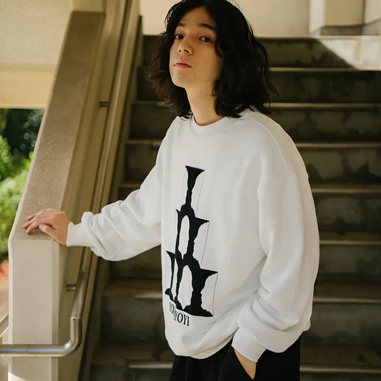 YOSHIYOYI Crew Neck Loose Fit Heavyweight Sweatshirt Unisex-12