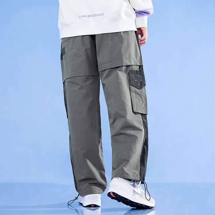 LAMLICKA Knitted Sweatpants Unisex Gray-3