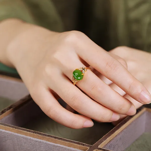 xiaoyinjiang Hetian Jade Rings Women's-2
