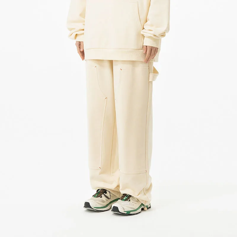 MostwantedLab Classic Rainbow Casual Pants Unisex Ecru-5