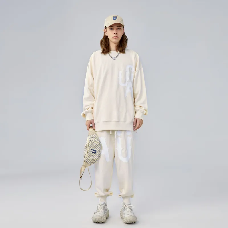 Guuka Knitted Sports Pants Men's Custard-2