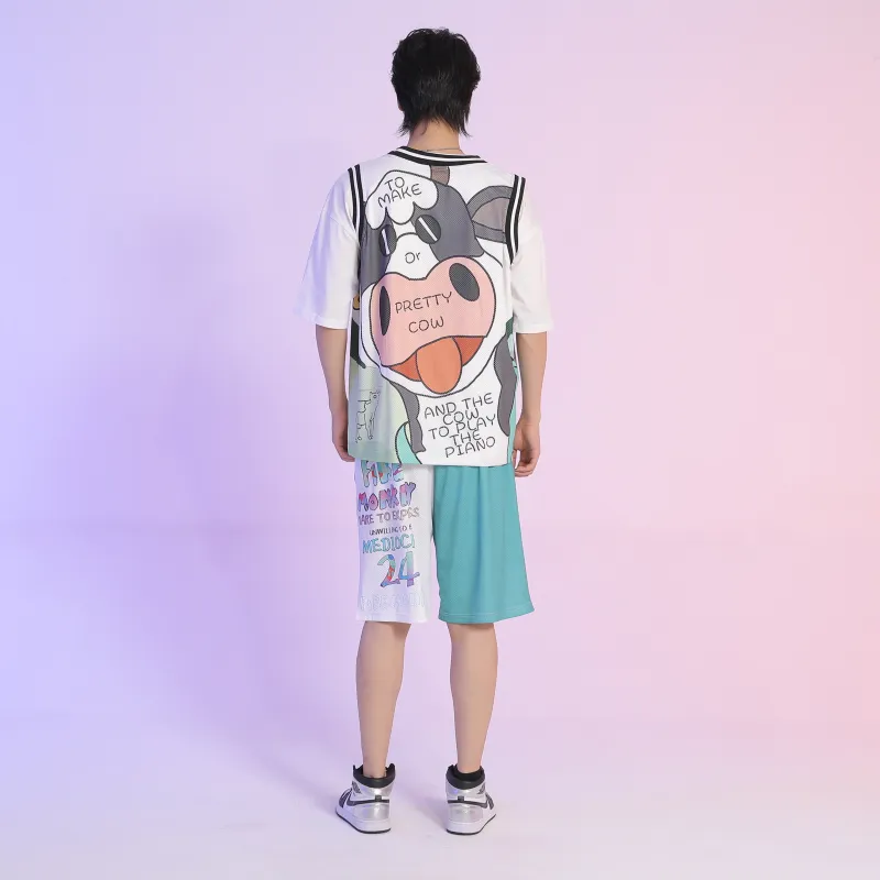 FireMonkey Basketball Jersey Unisex White-5