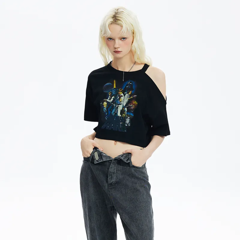 ICONS Lab x Vv.ok Drop Shoulder Sleeve T Shirt Unisex Black-5