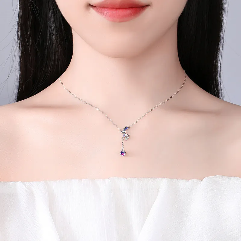 LISM Necklaces Women's Star Picking Bunny Necklace-1