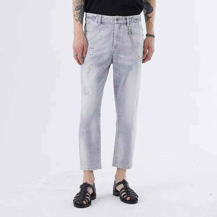 DAVID NAMAN Jeans Men Gray-3