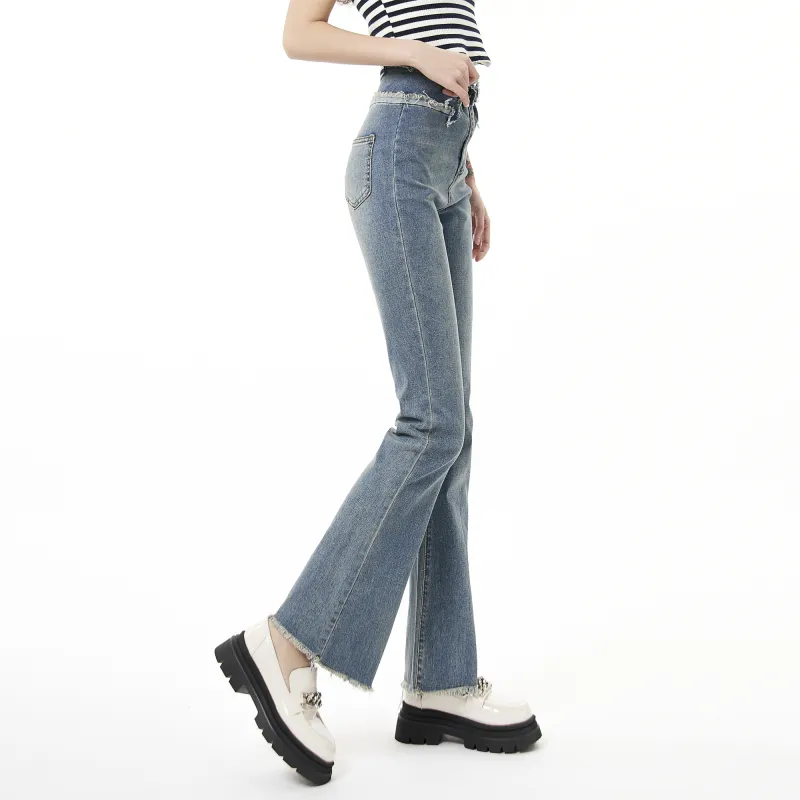 QYPRF Jeans Women's Blue-2