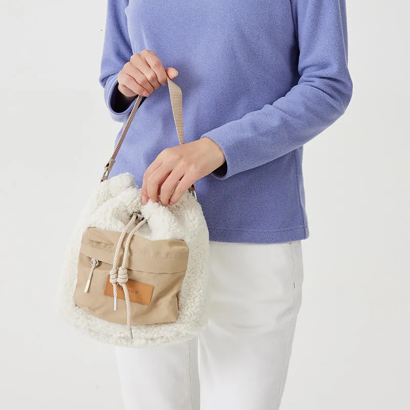 Lafuma Fabric Handheld Crossbody Bag Shoulder Bag Regular Women's Mist White-2