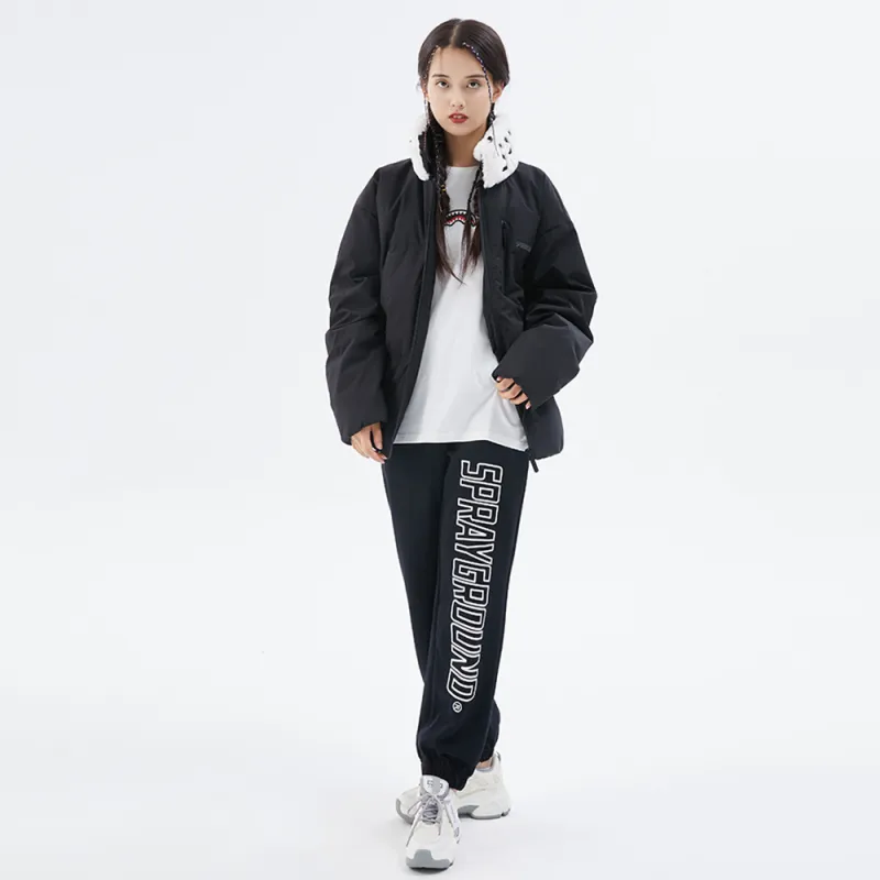 SPRAYGROUND Stand Collar Loose Fit Down Jacket Unisex Black-4