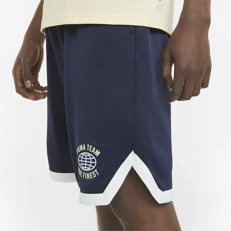 PUMA 8 Pt Casual Shorts Men Peacock Blue-4