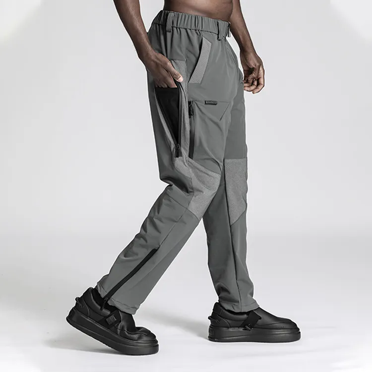 NORVINCY Western Outdoor Trendy Solid Color Cargo Pants Unisex-14