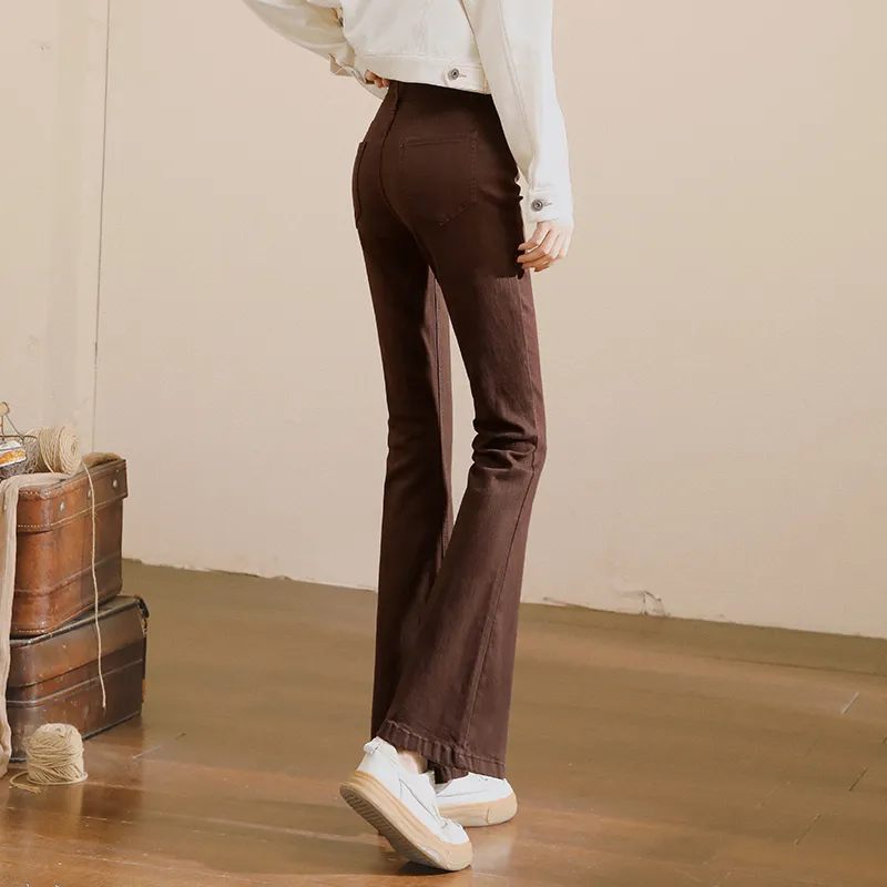 MITUAN Jeans Women's Coffee-3