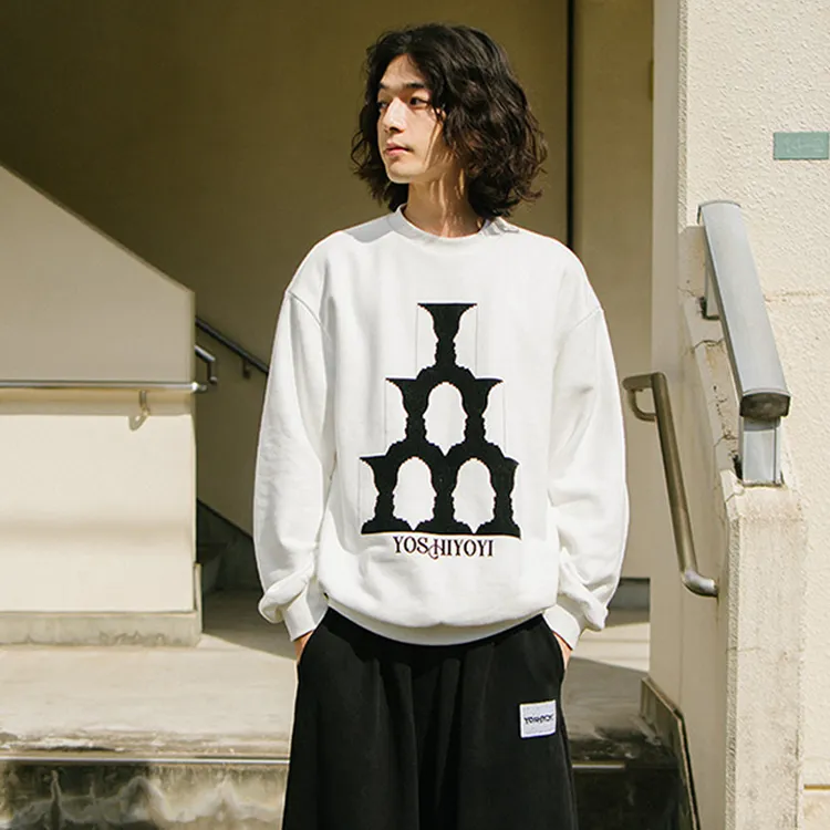 YOSHIYOYI Crew Neck Loose Fit Heavyweight Sweatshirt Unisex-11