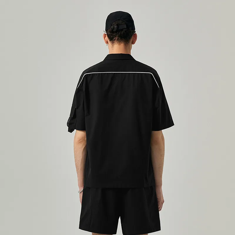 COPPOLELLA Solid Color Loose Fit Polo Shirt Summer Unisex-2