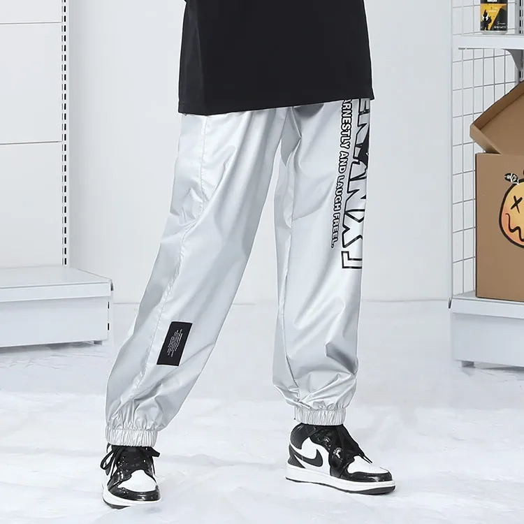 GENANX Casual Pants Unisex Silver-3