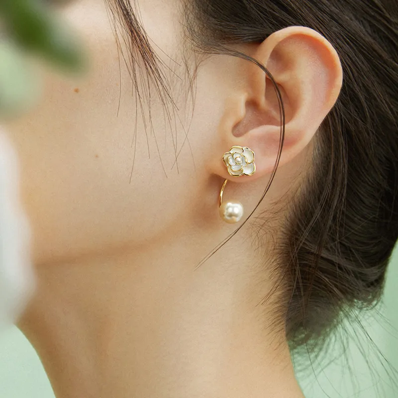 PIARA Faux Pearl Earrings Women's-2