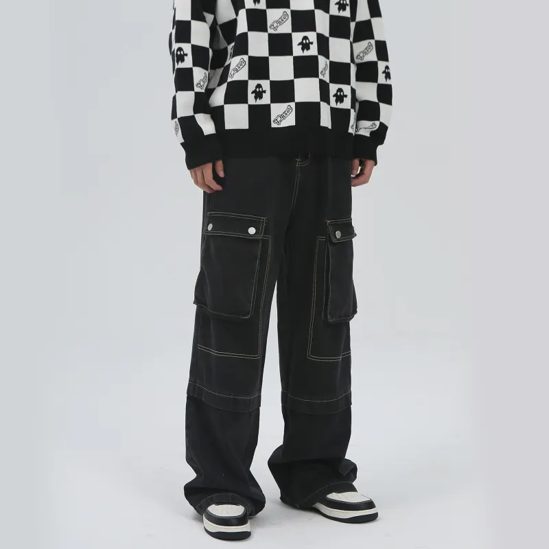 PASET Straight Jeans Unisex Smoke Gray-5