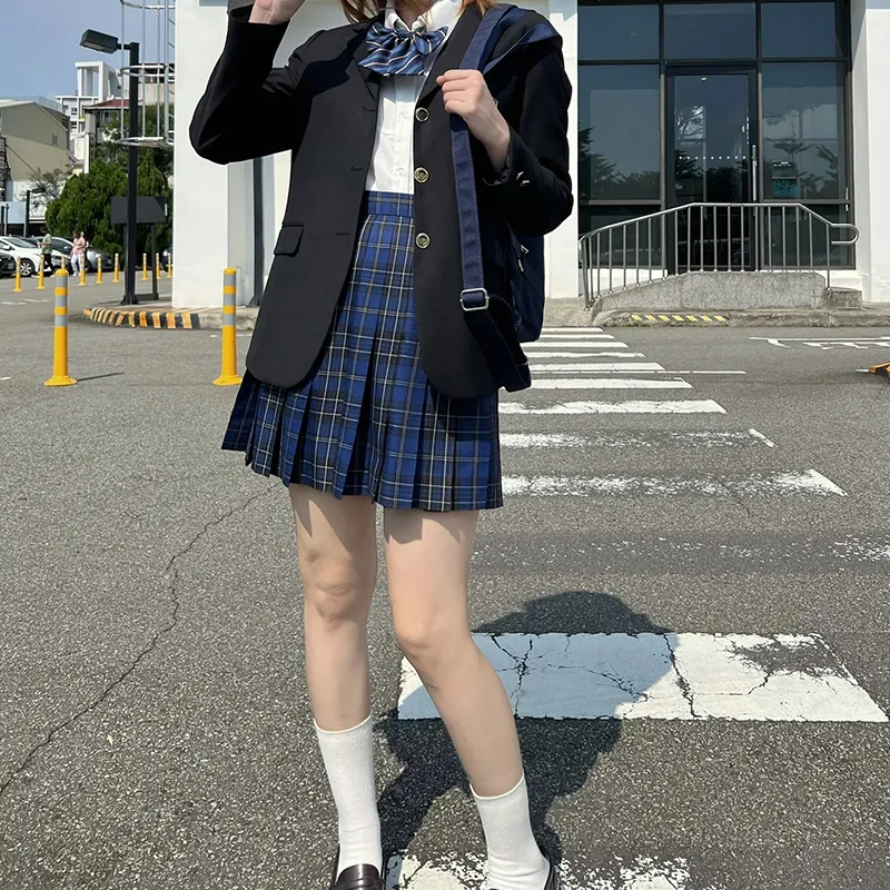 Tokyo Season Casual Short Skirts Women's Green Vine High School Plaid Skirt-2