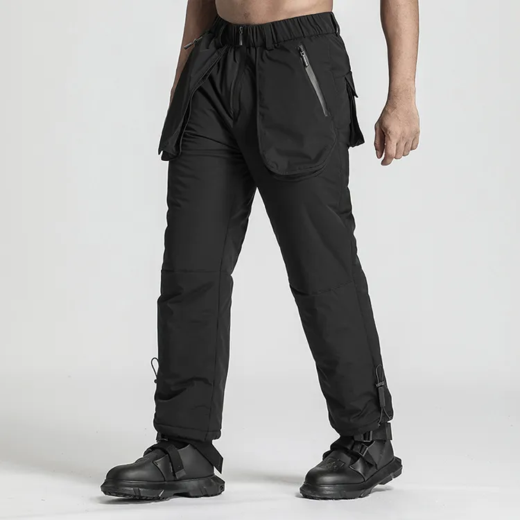 NORVINCY Elastic Waistband Loose Fit Pants Northeast Windproof Casual Pants Unisex-1