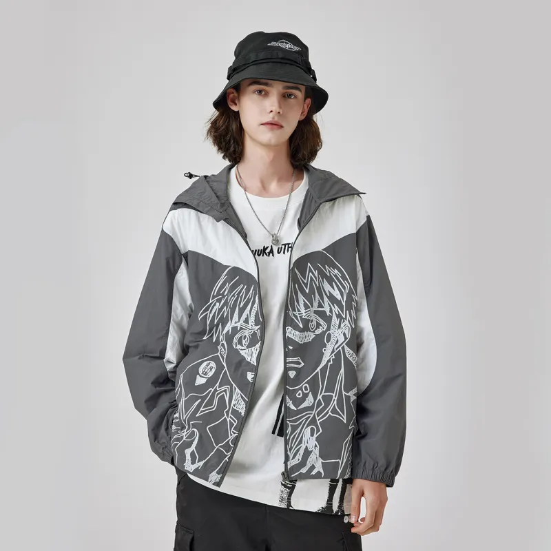 Guuka Trench Coats Men Gray-6