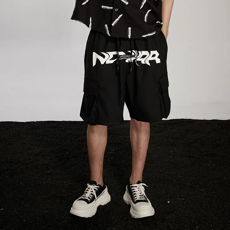 YLDP Casual Shorts Unisex Black-4