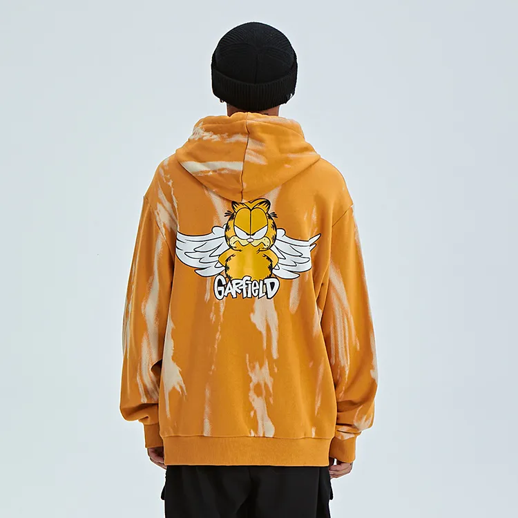 Fun Garfield Hooded Sweatshirt Men's Orange Brown-3