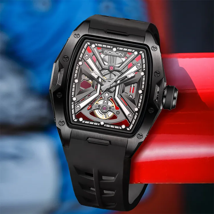 ROSDN Climber's Phantom Collection Automatic Mechanical Movement Watch Men's Watches Black Dial G2710-2