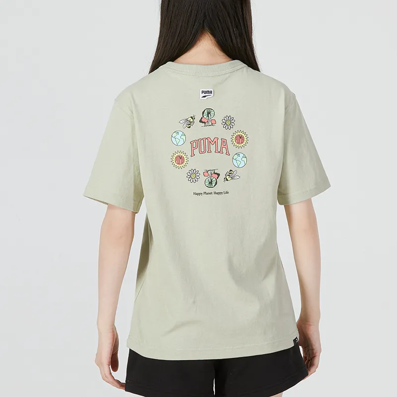 PUMA T Shirt Women's Light Green-4