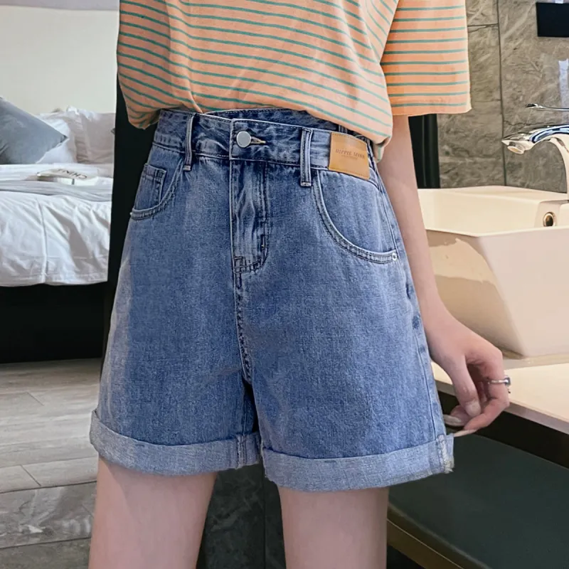HIPPIEMISS Denim Shorts Women's Light Blue-3