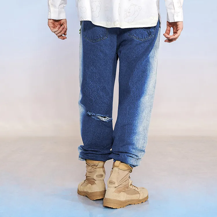 LAMLICKA Straight Jeans Unisex Blue-4
