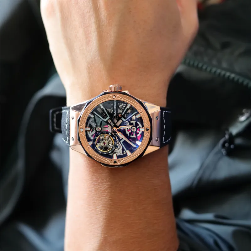 HANBORO World Of Warcraft Collection Mechanical Movement Watch Men's Watches Black Dial HBR918 MH-4