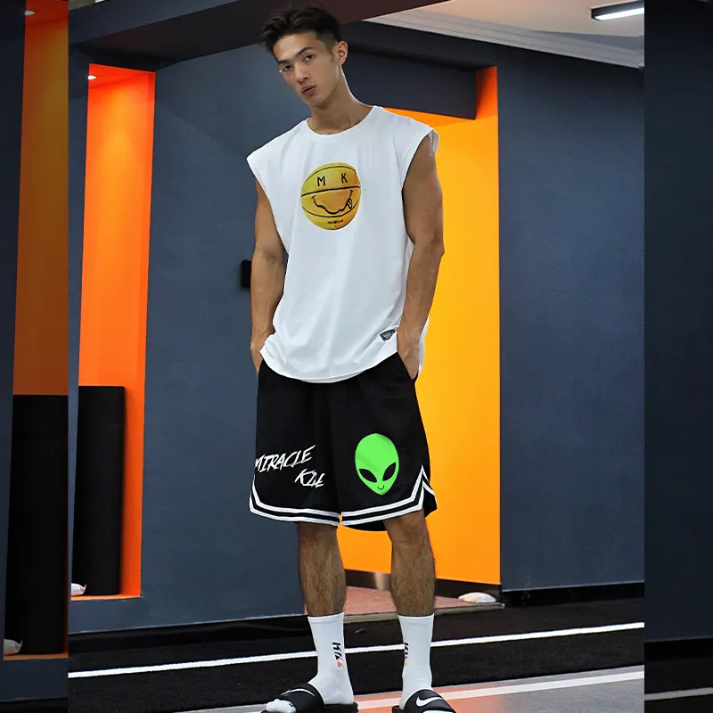 MIRACLE KILL Loose Fit Shorts Unisex Black-2