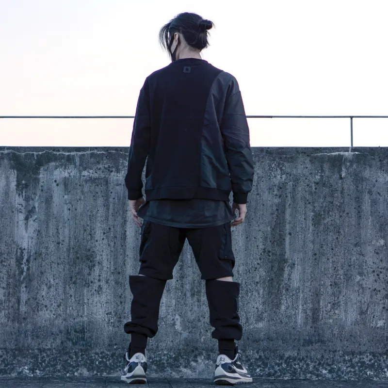 VIP Crew Neck Loose Fit Sweatshirt Men's Black-5