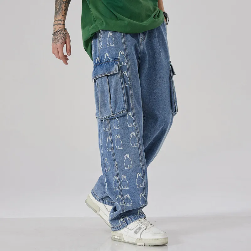 JASONWOOD Cowboy On The Run Jeans Unisex Blue-4