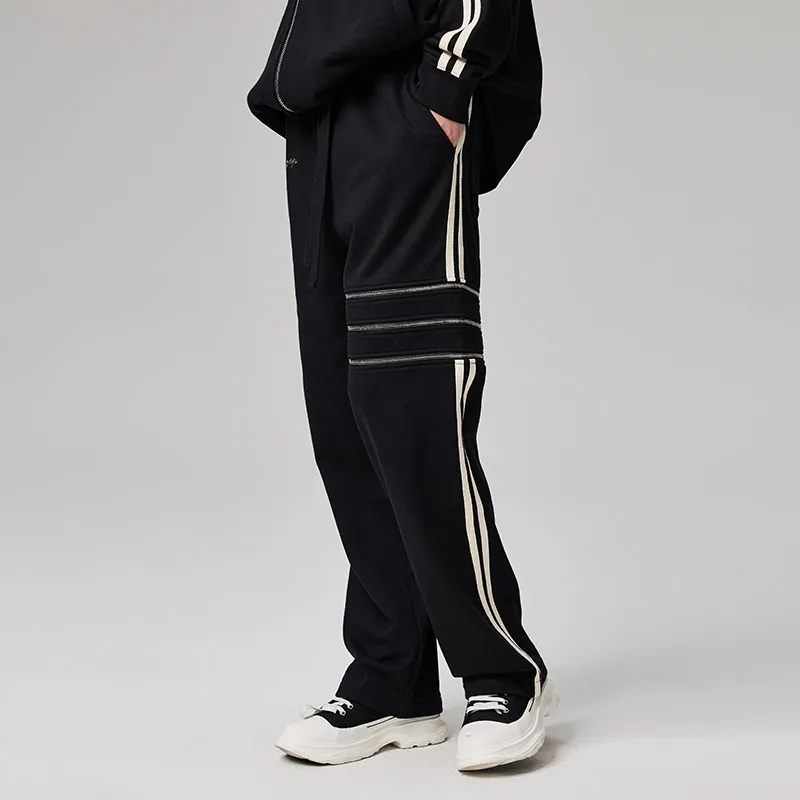 YLDP FW22 Straight Sweatpants Spring, Summer, Fall, And Winter Unisex Black-4