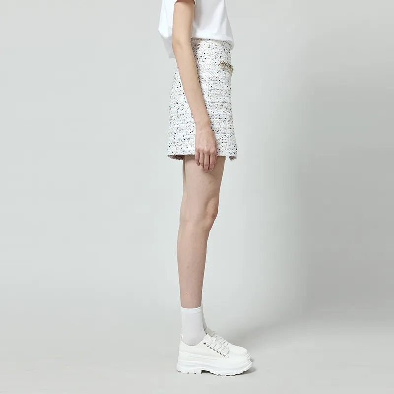 RARE Casual Short Skirts Women's White-4