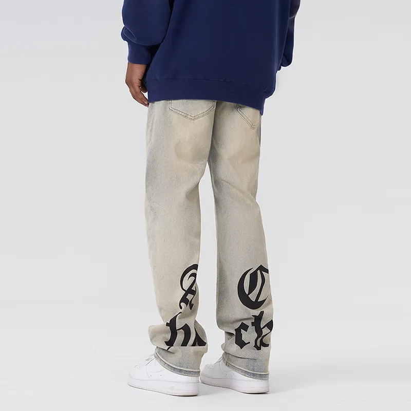 A Chock Jeans Unisex Pale Yellow-4