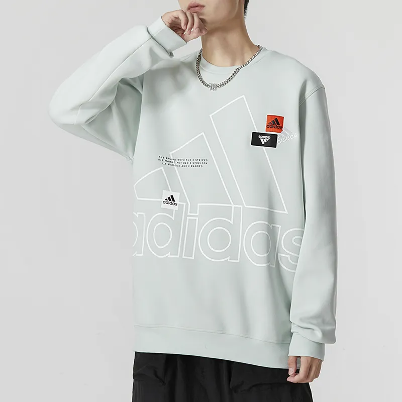 Adidas Sweatshirts Men Light Green-2