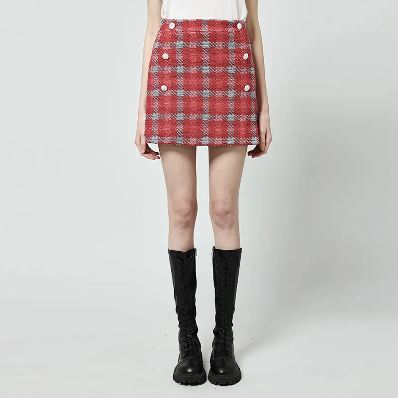 RARE Casual Short Skirts Women's Red-2