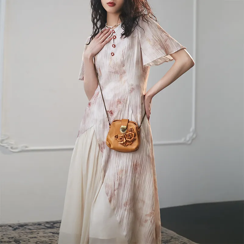 ANNECHEN Short Sleeved Dresses Women's-9