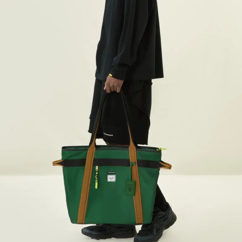 Herschel Randomevent Collaboration Recycled Material Tote Bag Shopping Handbag Shoulder Bag Unisex Green-3