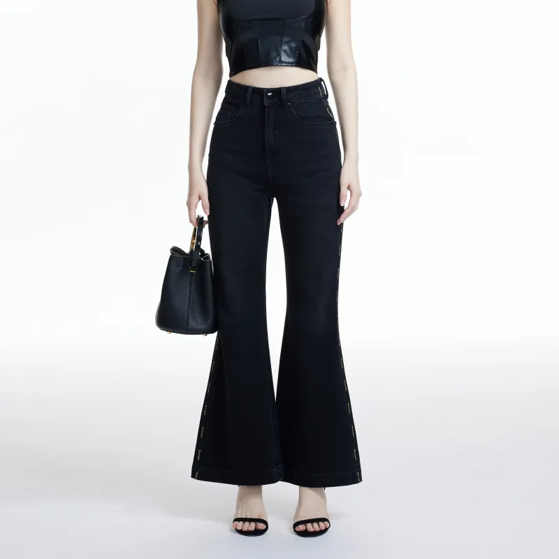 LIUREGALI Jeans Women's Black-2