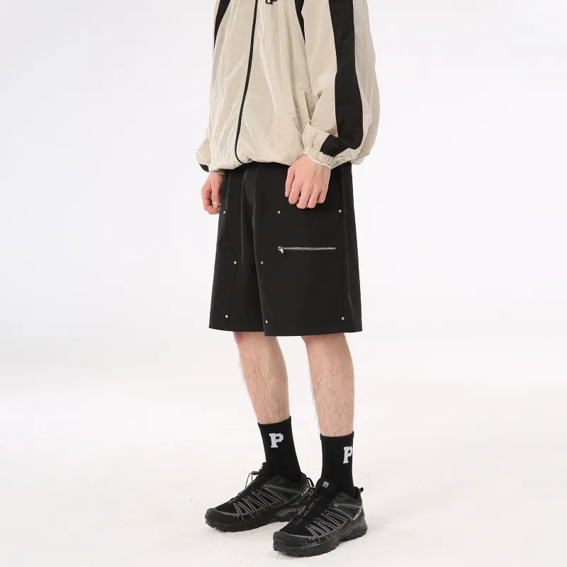PASET Cargo Shorts Unisex Black-4