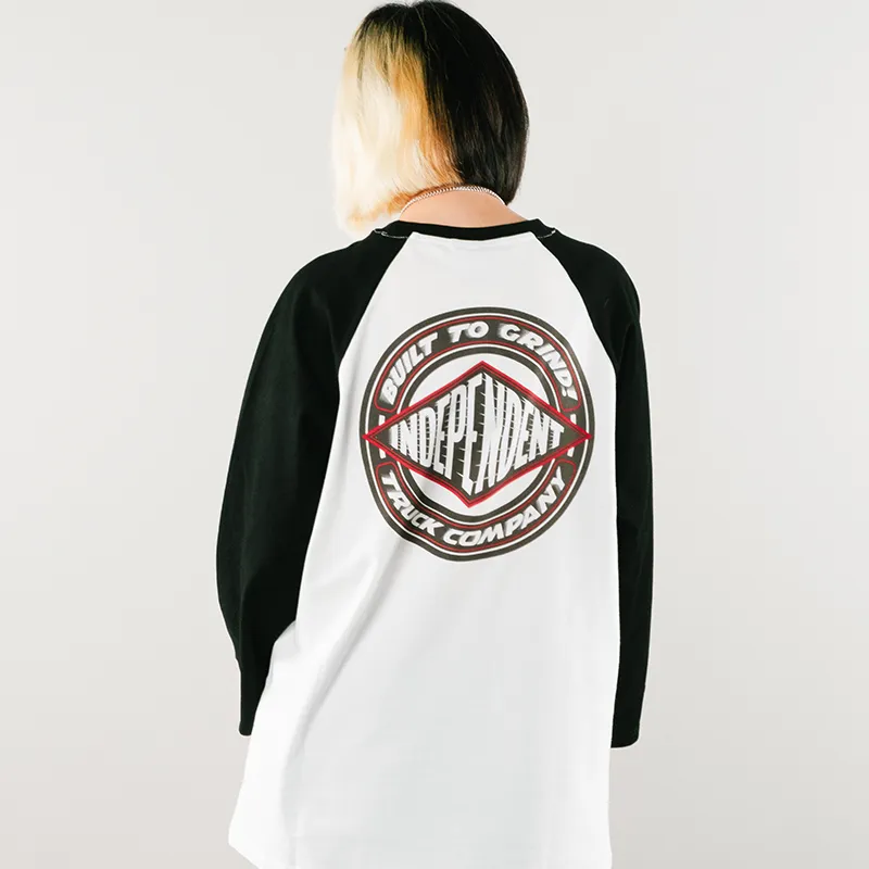 INDEPENDENT Raglan Sleeve T-Shirt Unisex White-2