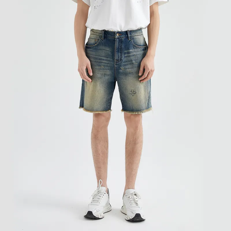 23R+ Denim Shorts Men Blue-2