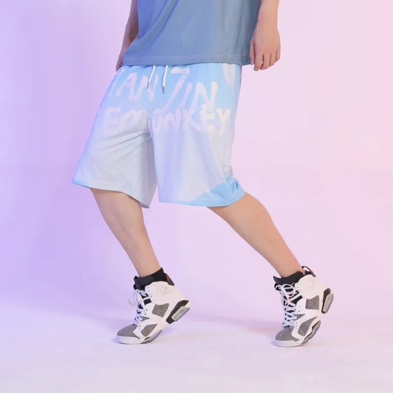 FireMonkey Loose Fit Shorts Unisex Blue-3