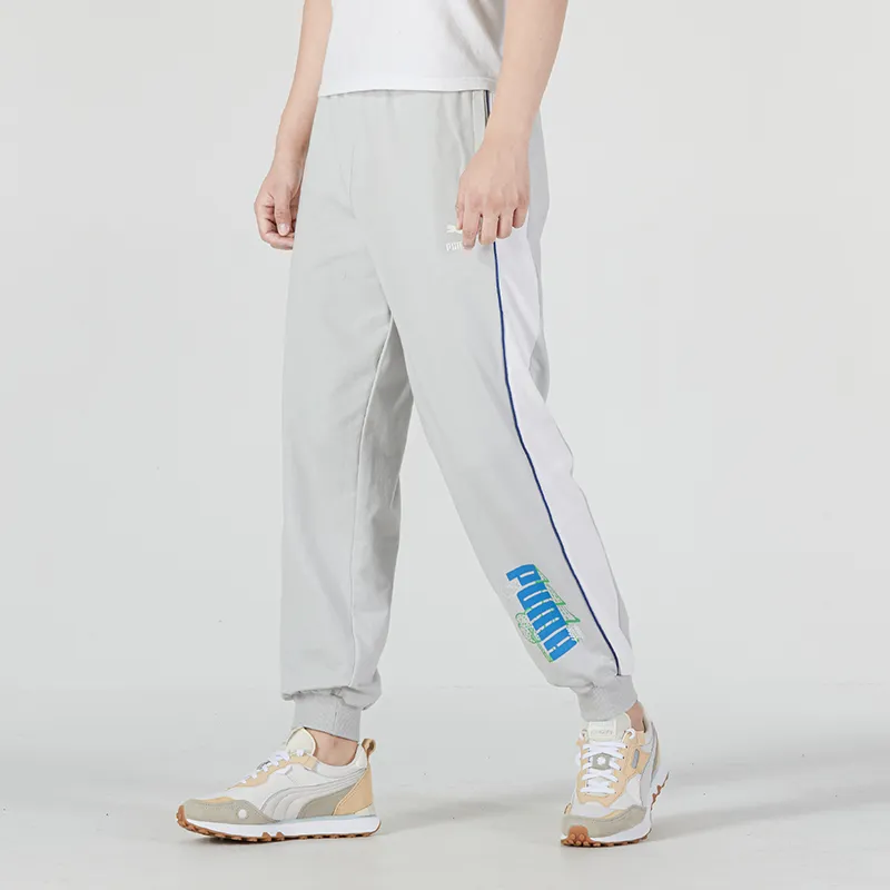 PUMA Knitted Sweatpants Men's Light Gray-4
