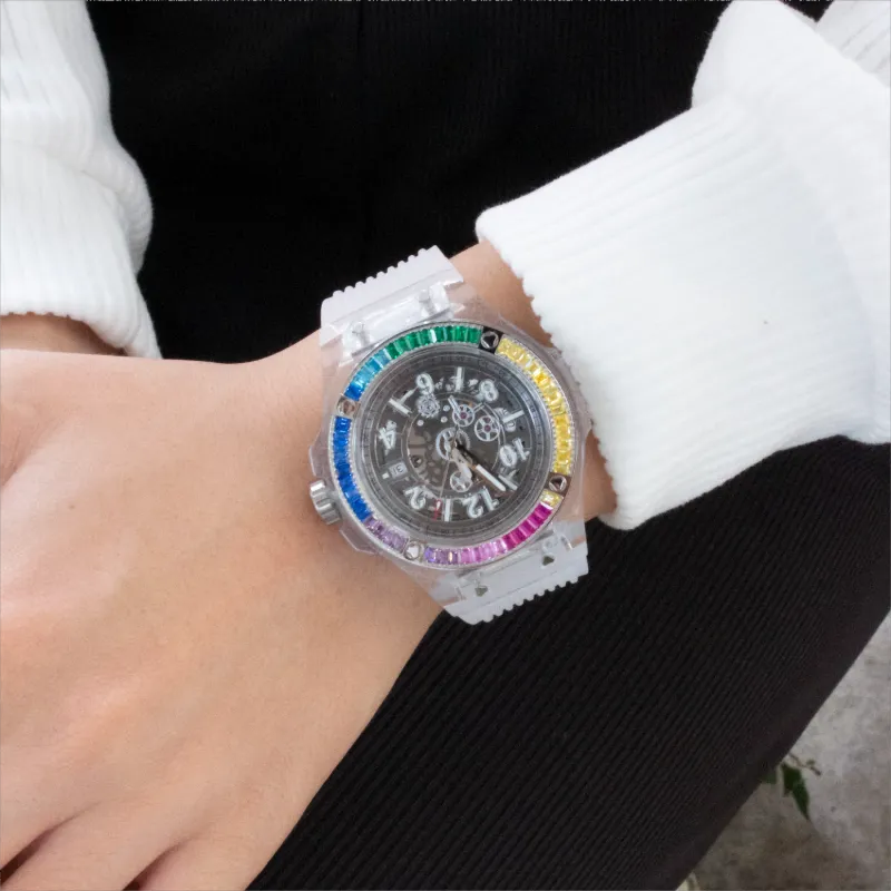 HANBORO Automatic Mechanical Movement Watch Unisex Mother-of-Pearl Color Watch Dial HBR982-CB-5